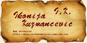 Ikonija Kuzmančević vizit kartica